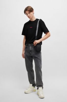 HUGO - Cotton-jersey T-shirt with back artwork print