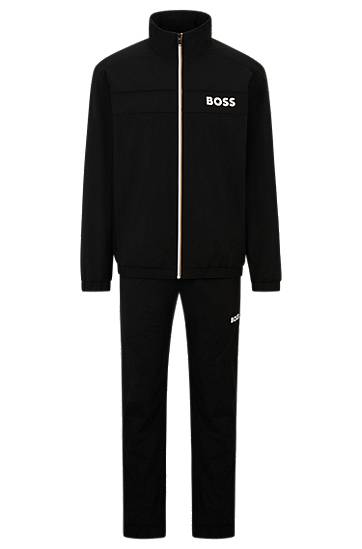 Water-repellent tracksuit with contrast logos, Hugo boss