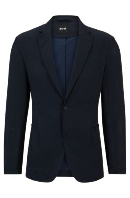 BOSS - Slim-fit jacket in wrinkle-resistant mesh