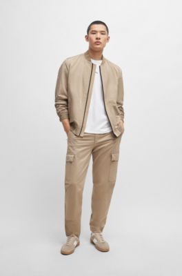 BOSS - はっ水ジャケット コットンエフェクト クリンクルファブリック 