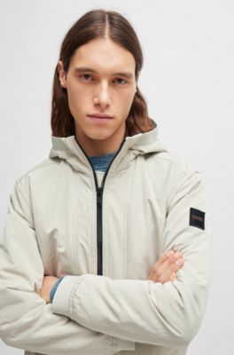 BOSS Regularfit waterrepellent jacket in mixed materials