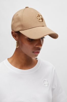 BOSS - コットンブレンド キャップ ダブルモノグラム エンブロイダリー 