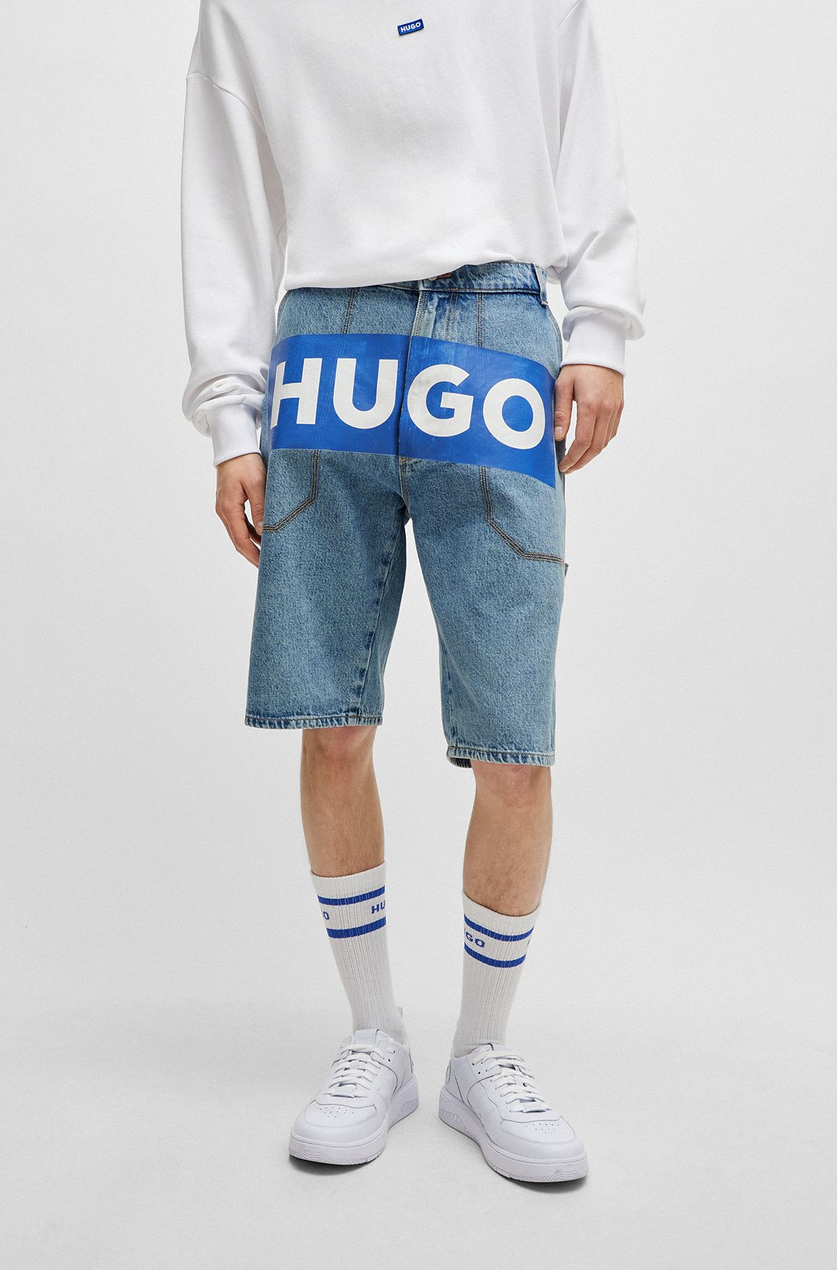 Hugo Boss Sweat Shorts Medium Navy Blue Setowel XL Holiday