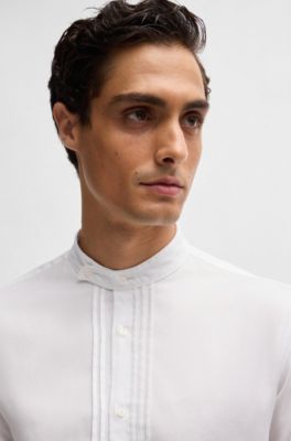 Tablier imprimé avec ouverture boutonnée - Bleu marine à pois