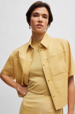 Yellow Silk Sleeveless Top