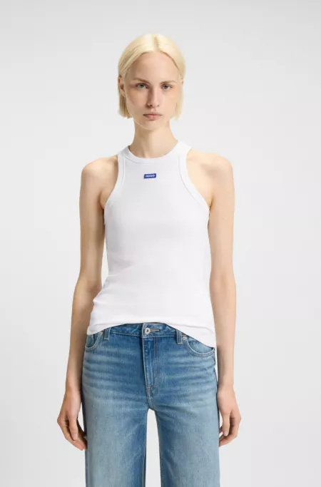 Lot de deux débardeurs logotés en coton stretch