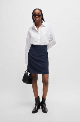 HUGO - レギュラーフィット Aラインスカート 