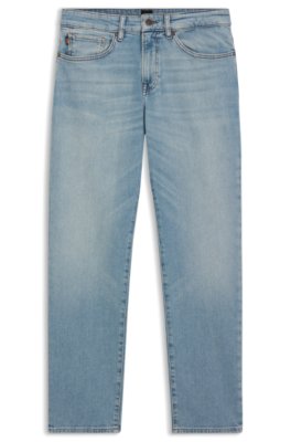 Boss Uomo Blu Maine Jeans Regular Fit In Comodo Denim Elasticizzato