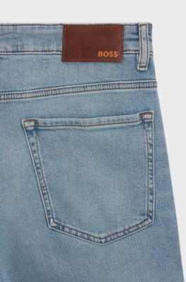 Maine regular-fit jeans van comfortabel blauw stretchdenim, Blauw