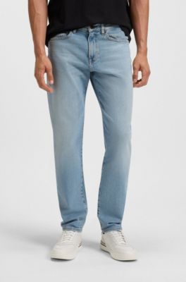 Maine regular-fit jeans van comfortabel blauw stretchdenim, Blauw