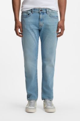 Maine regular-fit jeans van comfortabel blauw stretchdenim, Blauw