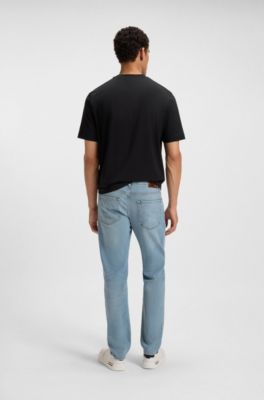 Maine regular-fit jeans van comfortabel blauw stretchdenim, Blauw