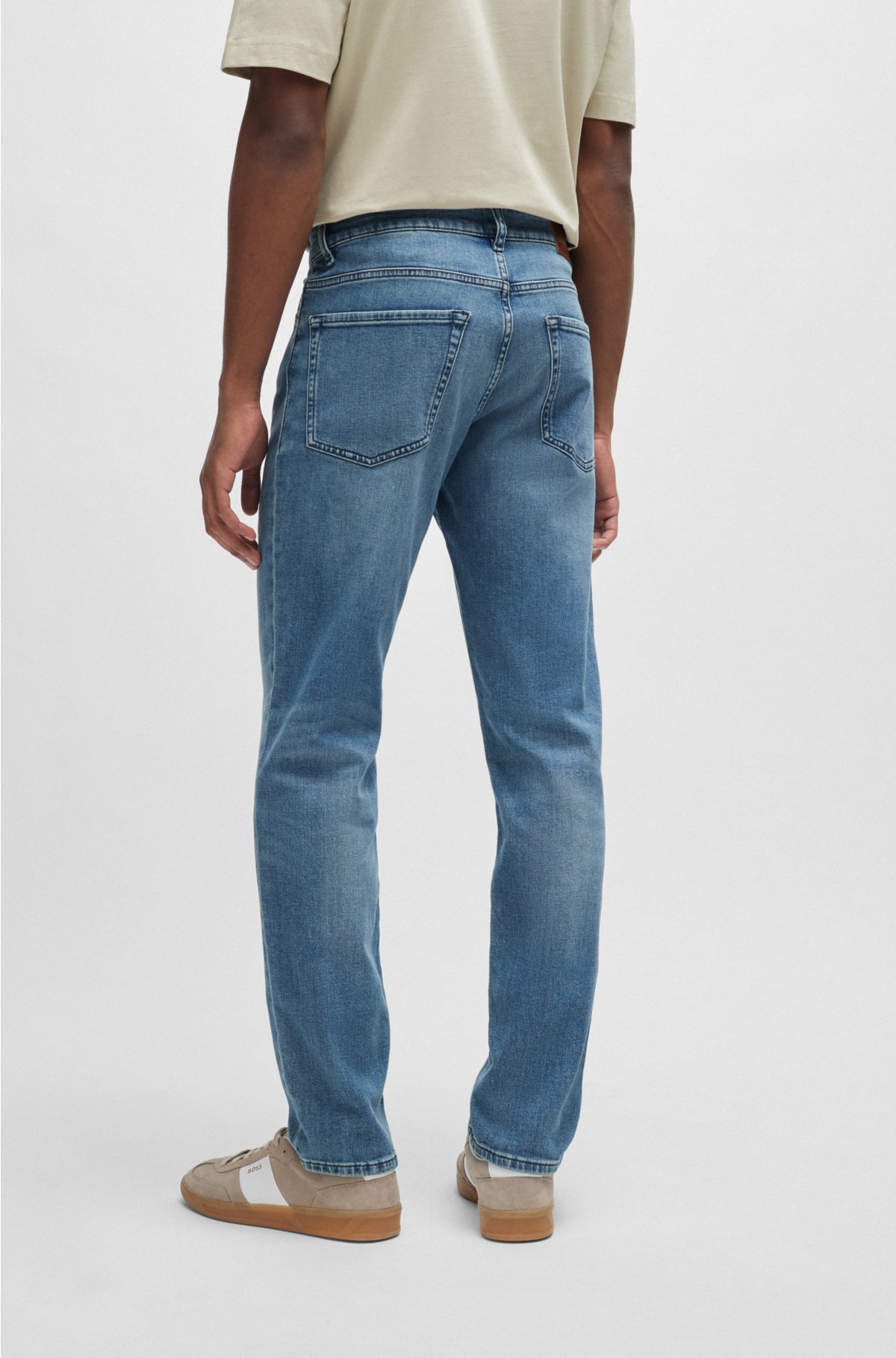 Regular-fit jeans in blue comfort-stretch denim, Blue