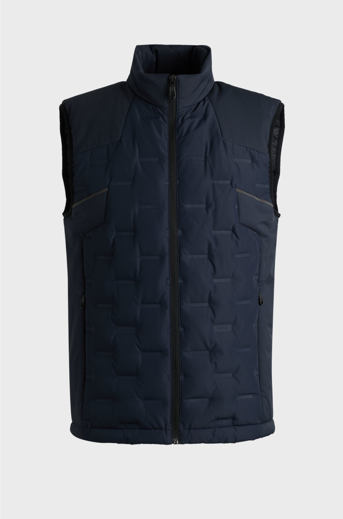Water-repellent gilet with quilting, Dark Blue