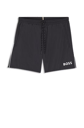 Swim shorts with contrast logo