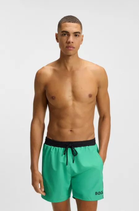 Quick-drying swim shorts with contrast details