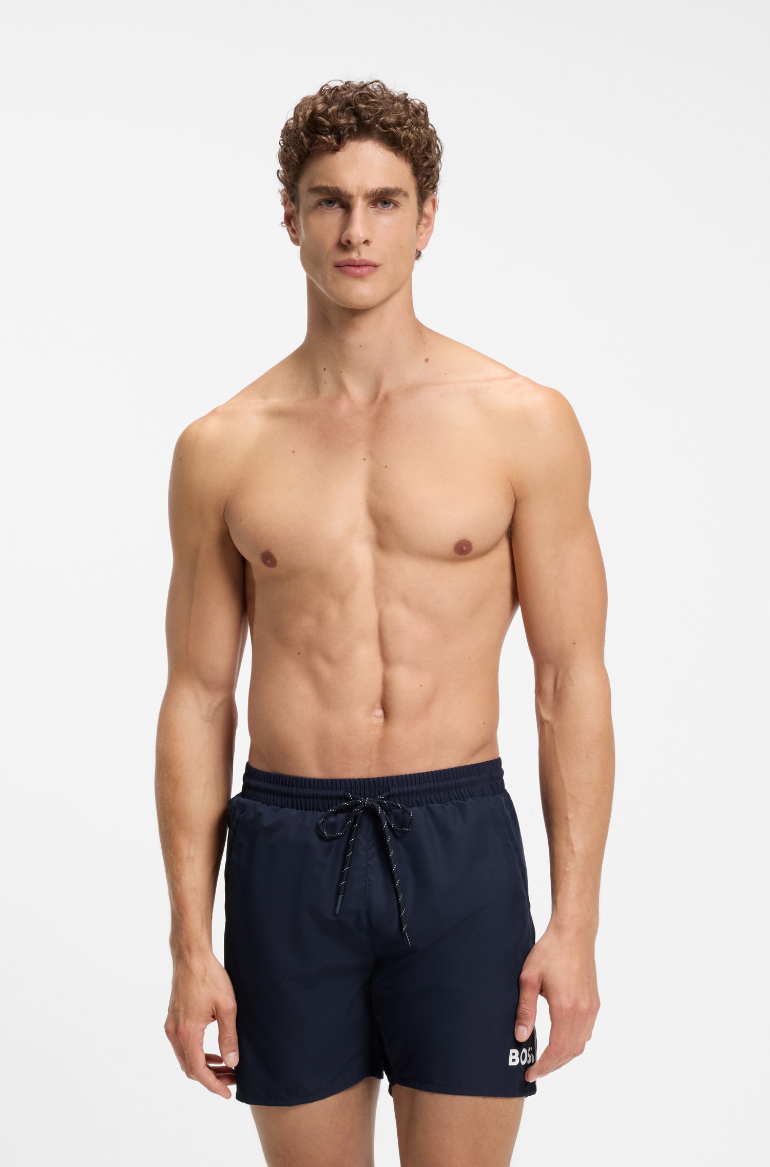 Boss Logo swim shorts herr