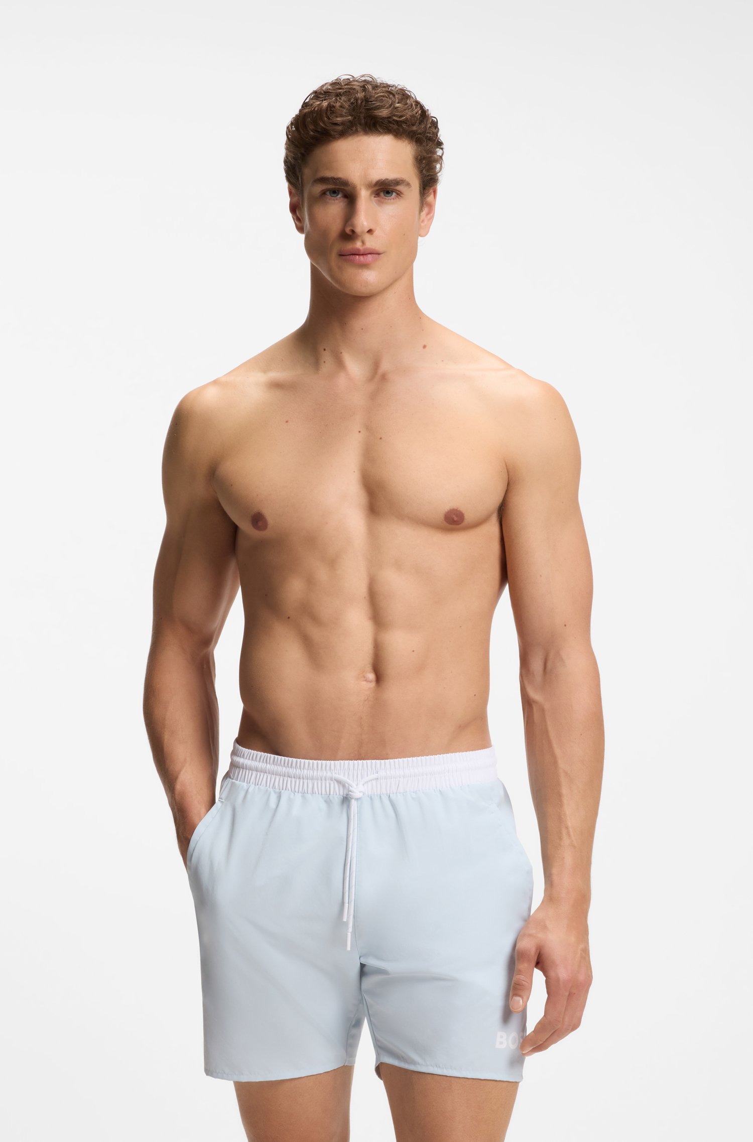 Boss Logo swim shorts herr