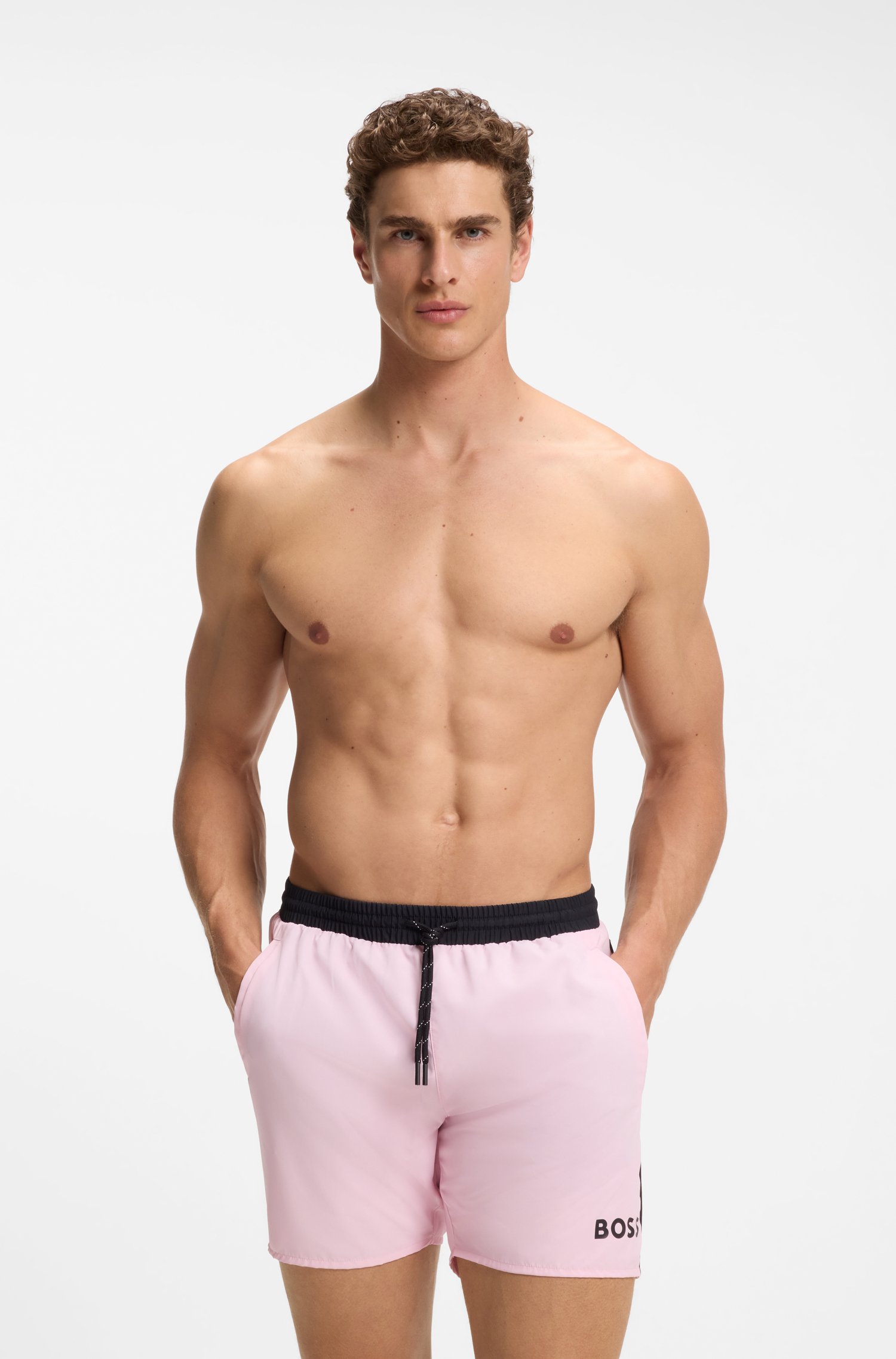 Boss Logo swim shorts herr