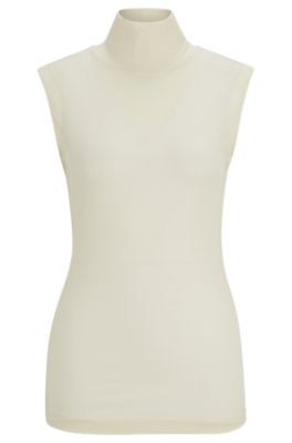 BOSS - Naomi x BOSS ribbed sleeveless rollneck top