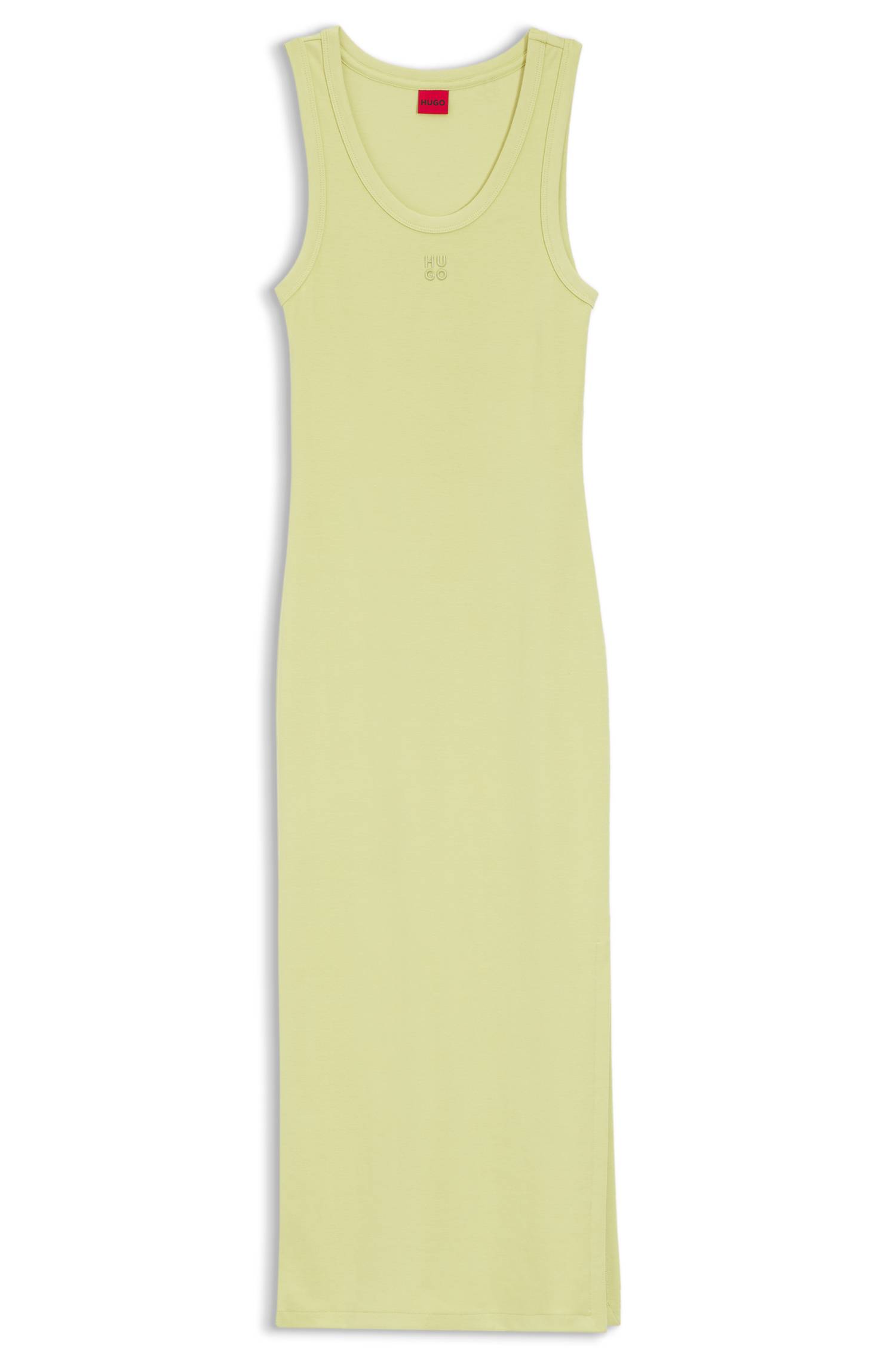 Hugo Cotton-blend jersey midi dress with stacked logo klänningar dam – bild 4