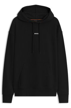 Cotton-terry hoodie with logo print