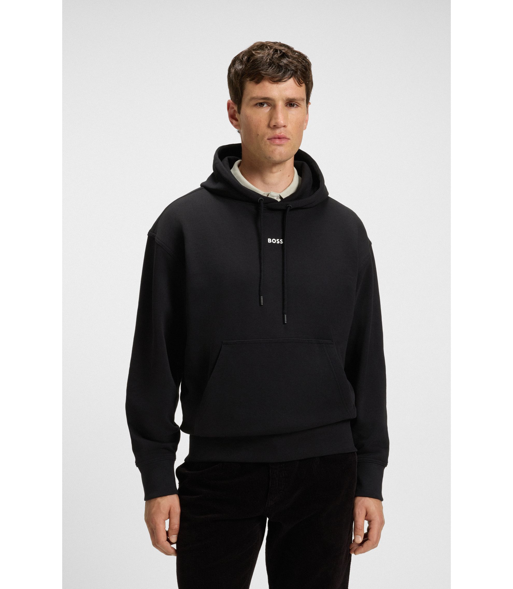 HUGO - Sweat En Molleton De Coton à Logos Imprimés Revisités Effet Fumé