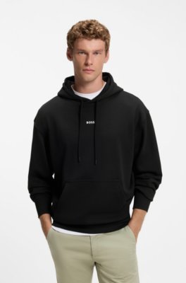 Cotton-terry hoodie with logo print