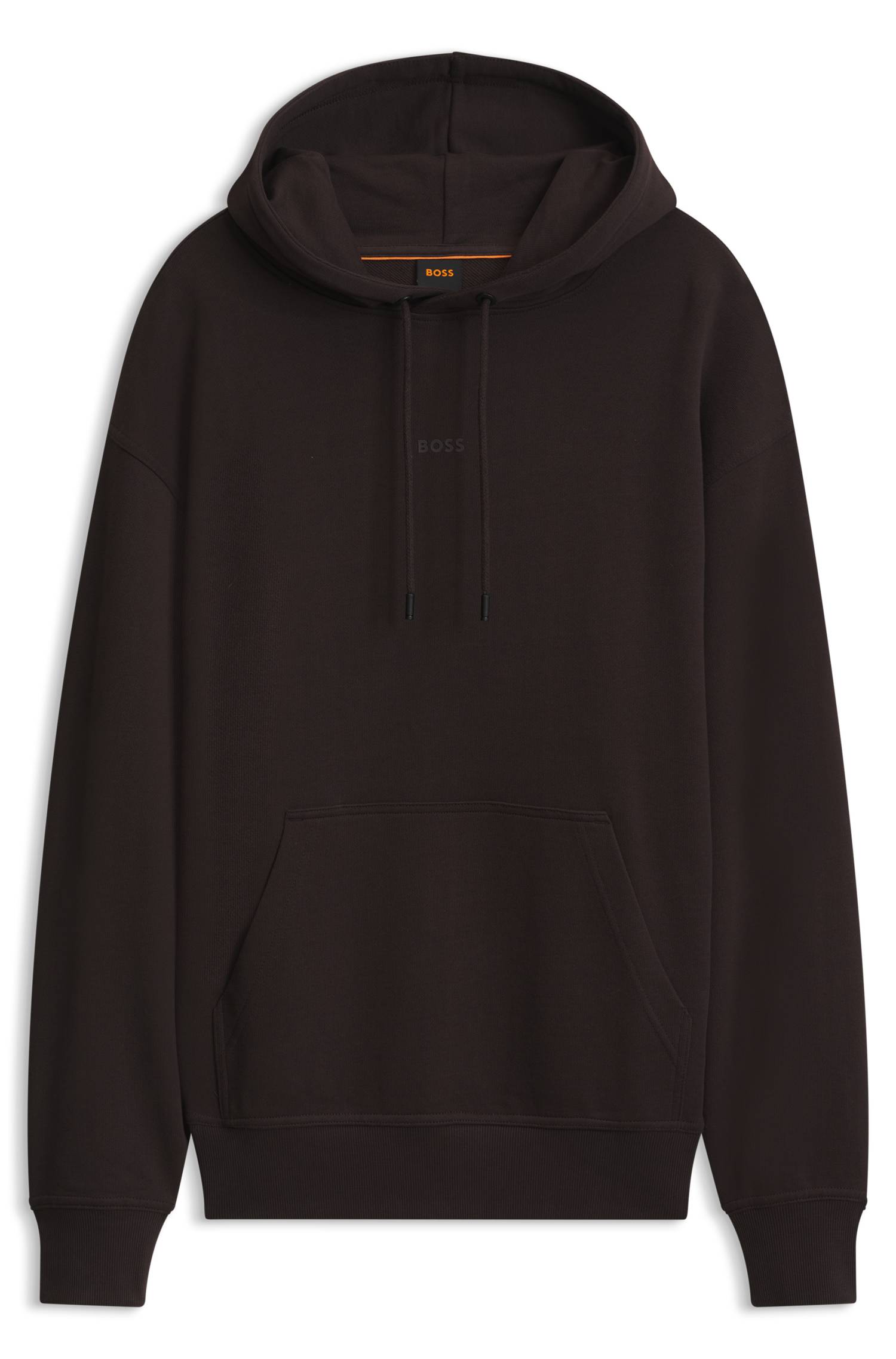 Boss Cotton-terry hoodie with logo print herr – bild 4