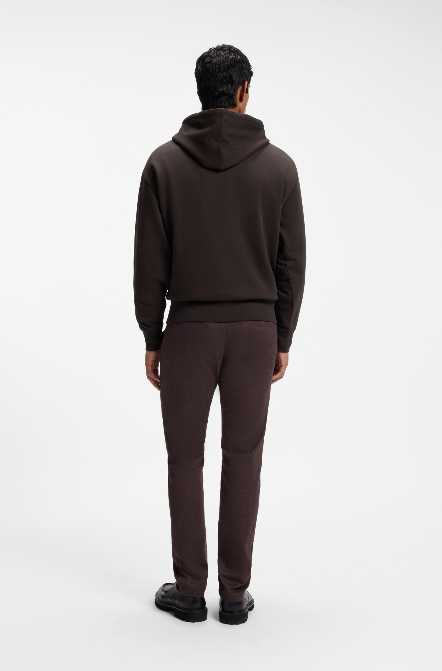 Boss Cotton-terry hoodie with logo print herr – bild 3