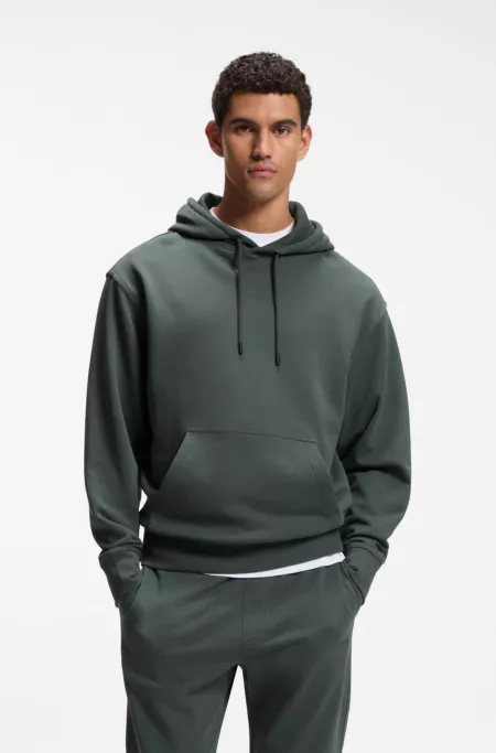 Sweat à capuche en molleton de coton avec logo imprimé
