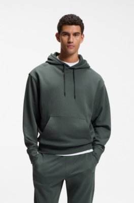 Cotton-terry hoodie with logo print