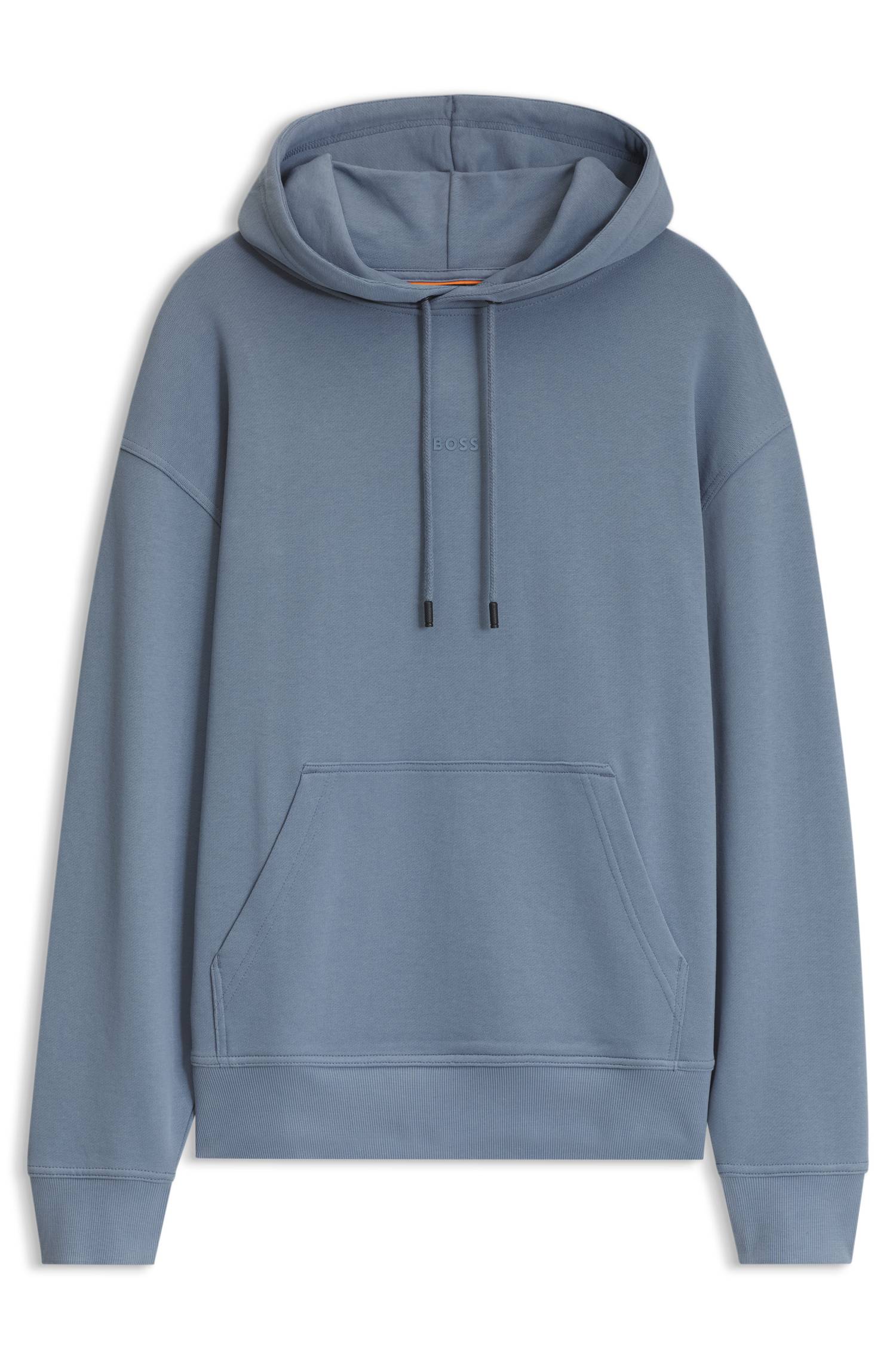 Boss Cotton-terry hoodie with logo print herr – bild 4
