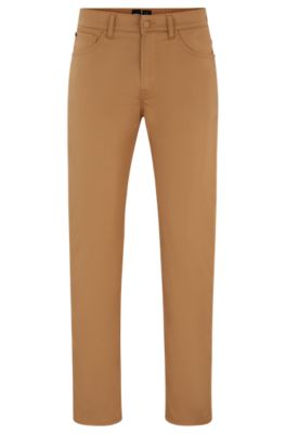 BOSS - Regular-Fit Jeans aus satiniertem Stretch-Denim
