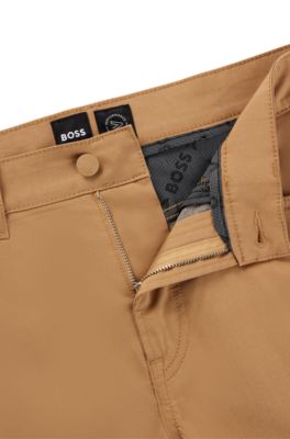 BOSS - Regular-Fit Jeans aus satiniertem Stretch-Denim 