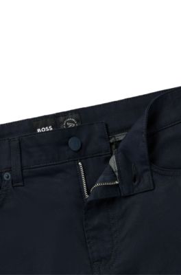 BOSS - Regular-Fit Jeans aus satiniertem Stretch-Denim