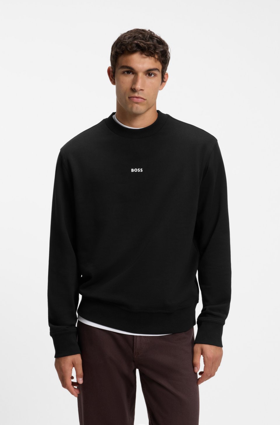 Cotton-terry sweatshirt with logo print