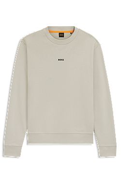 Cotton-terry sweatshirt with logo print