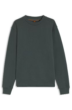 Cotton-terry sweatshirt with logo print