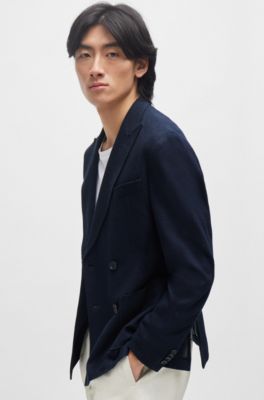 BOSS - スリムフィットジャケット マイクロパターン コットン 