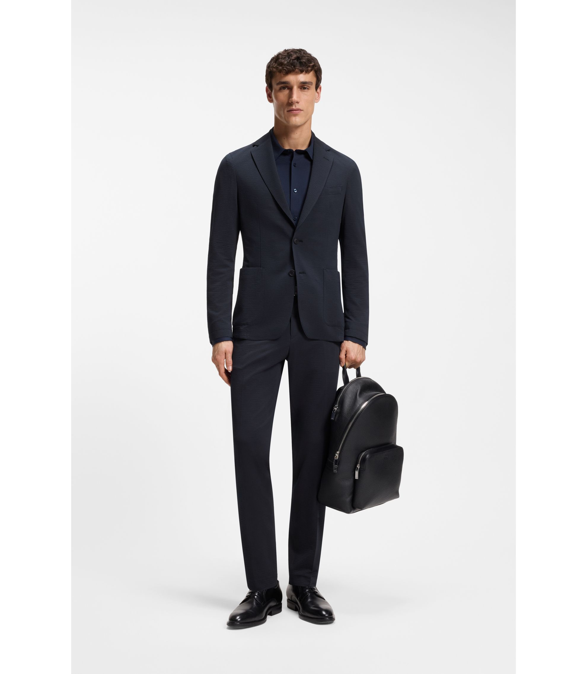 BOSS - スリムフィットジャケット パフォーマンスストレッチ シア