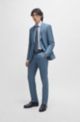 Regular-Fit Anzug aus Schurwolle mit dezentem Muster, Blau