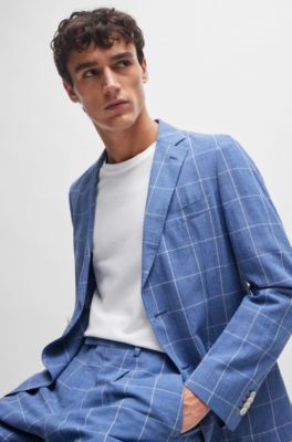 BOSS - Karierter Slim-Fit Zweiteiler 