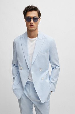 Mens slim hotsell fit seersucker suit