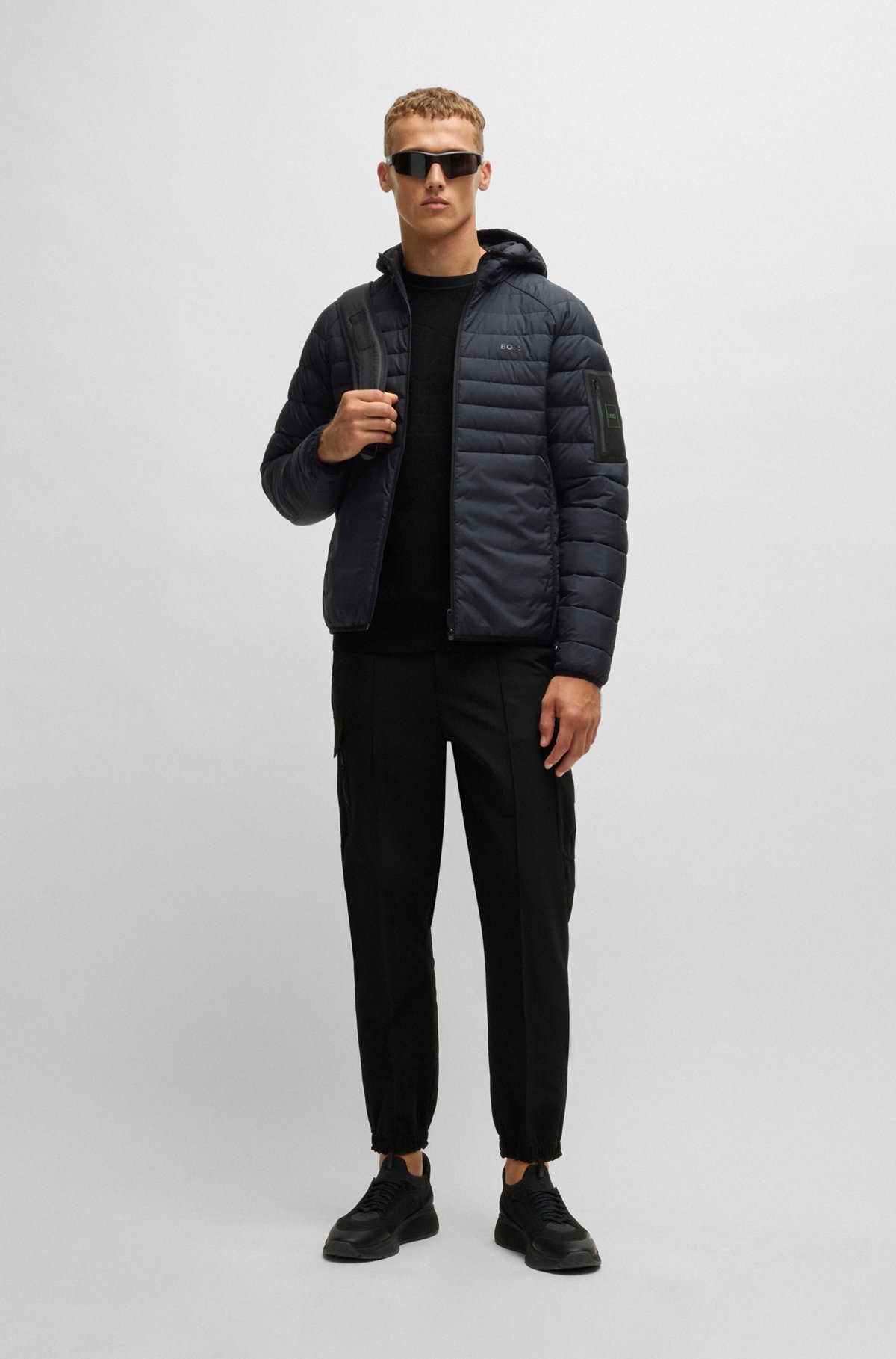BOSS - はっ水パデッドジャケット デコラティブ リフレクター BOSS - はっ水パデッドジャケット デコラティブ リフレクター