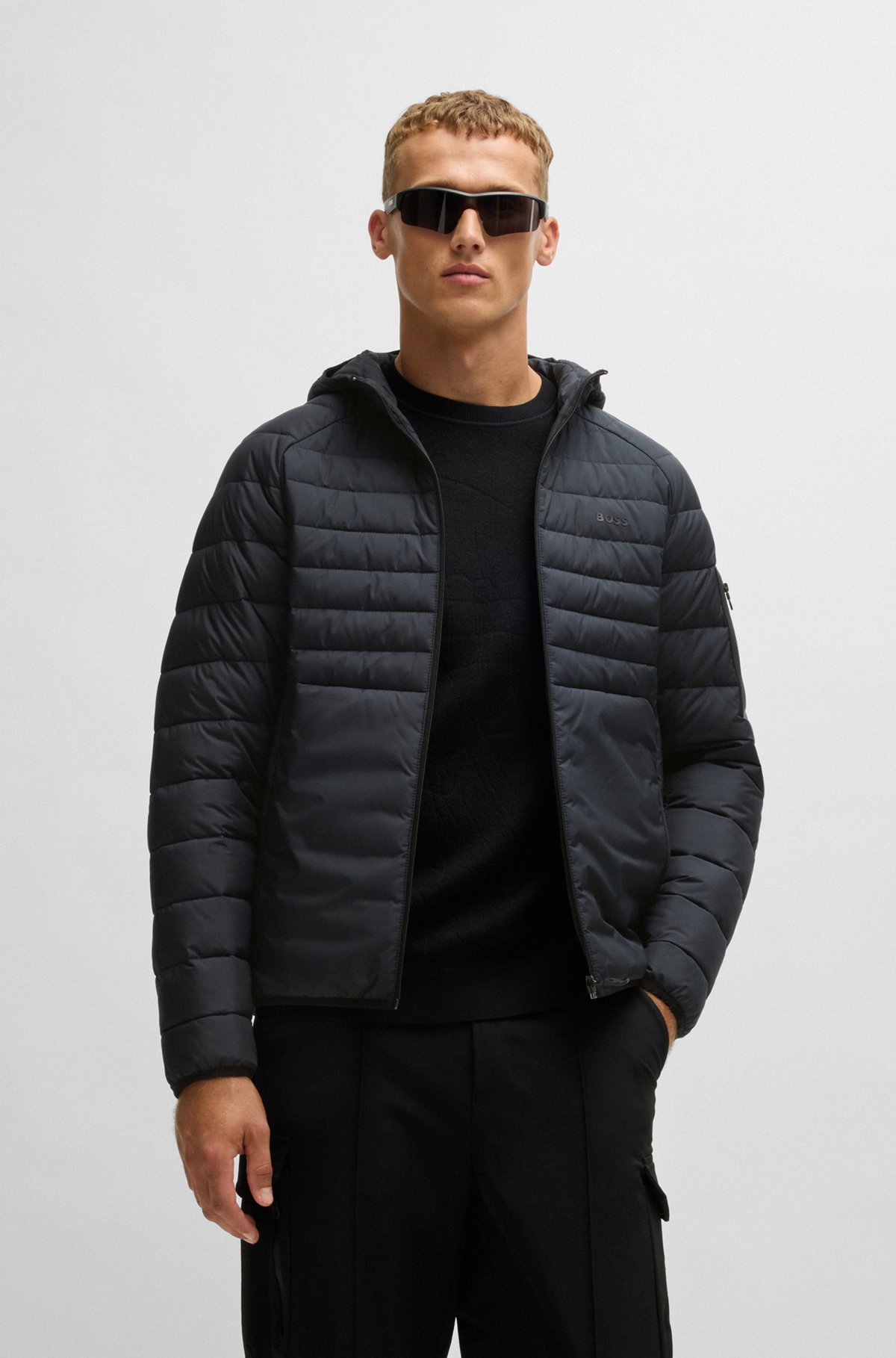 BOSS - はっ水パデッドジャケット デコラティブ リフレクター BOSS - はっ水パデッドジャケット デコラティブ リフレクター