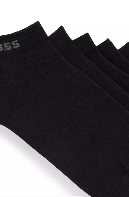 Five-pack of ankle-length socks with logo details