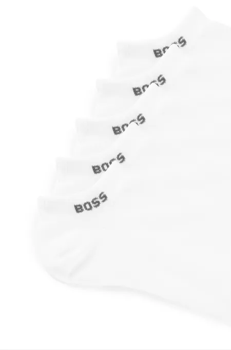 Five-pack of ankle-length socks with logo details