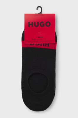 Three-pack of invisible socks with logos, Black