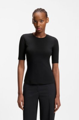 Slim-fit T-shirt in cotton, modal and stretch